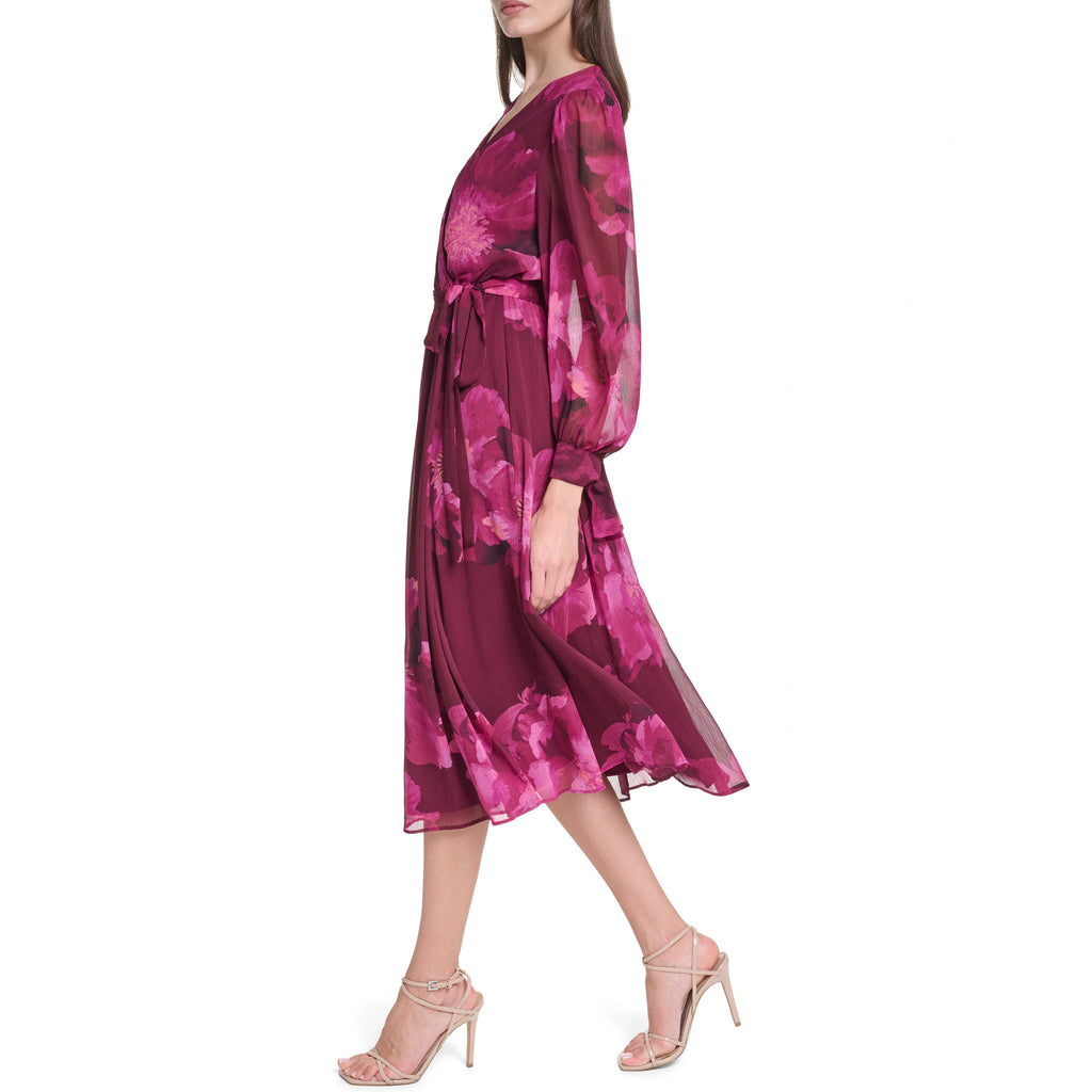 NEW Calvin Klein Women's Tie-Sleeve Midi Dress • Reg Price $149