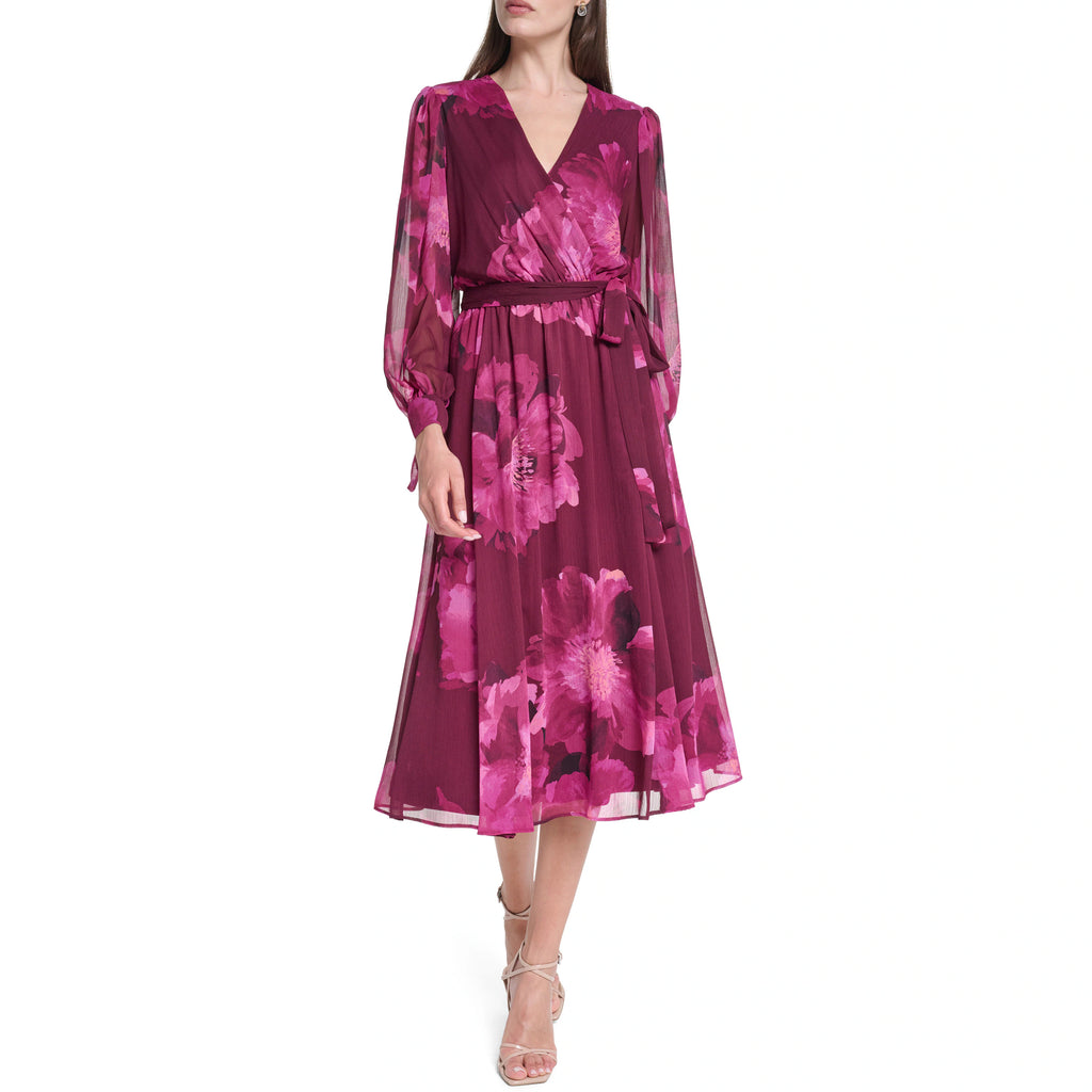 NEW Calvin Klein Women's Tie-Sleeve Midi Dress • Reg Price $149