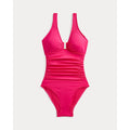 NEW Lauren Ralph Lauren Women's 8 Shirred Ring-Front One-Piece Swimsuit NWT $145