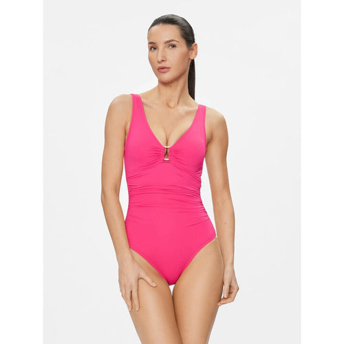 NEW Lauren Ralph Lauren Women's 8 Shirred Ring-Front One-Piece Swimsuit NWT $145